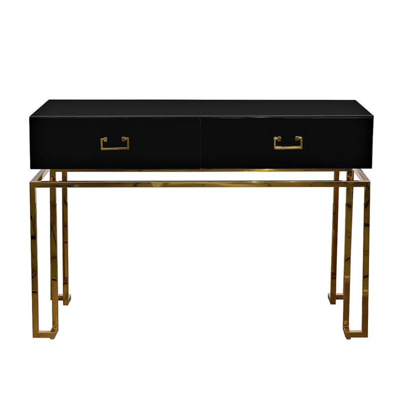 Консоль Magnum Console Black Черный Глянцевое золото Консоль Magnum Console Black Черный Глянцевое золото в Волгограде | Loft Concept