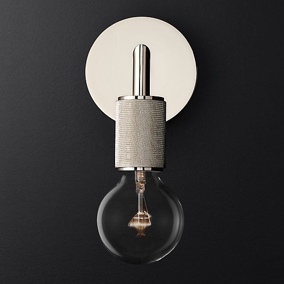 Бра RH Utilitaire Single Sconce Silver Никель Бра RH Utilitaire Single Sconce Silver Никель в Волгограде | Loft Concept