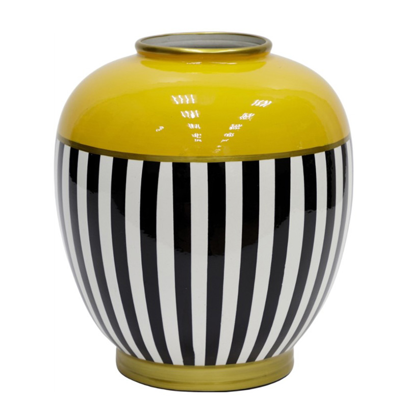 Ваза Kamil Vase Белый Черный Золотой Желтый Ваза Kamil Vase Белый Черный Золотой Желтый в Волгограде | Loft Concept
