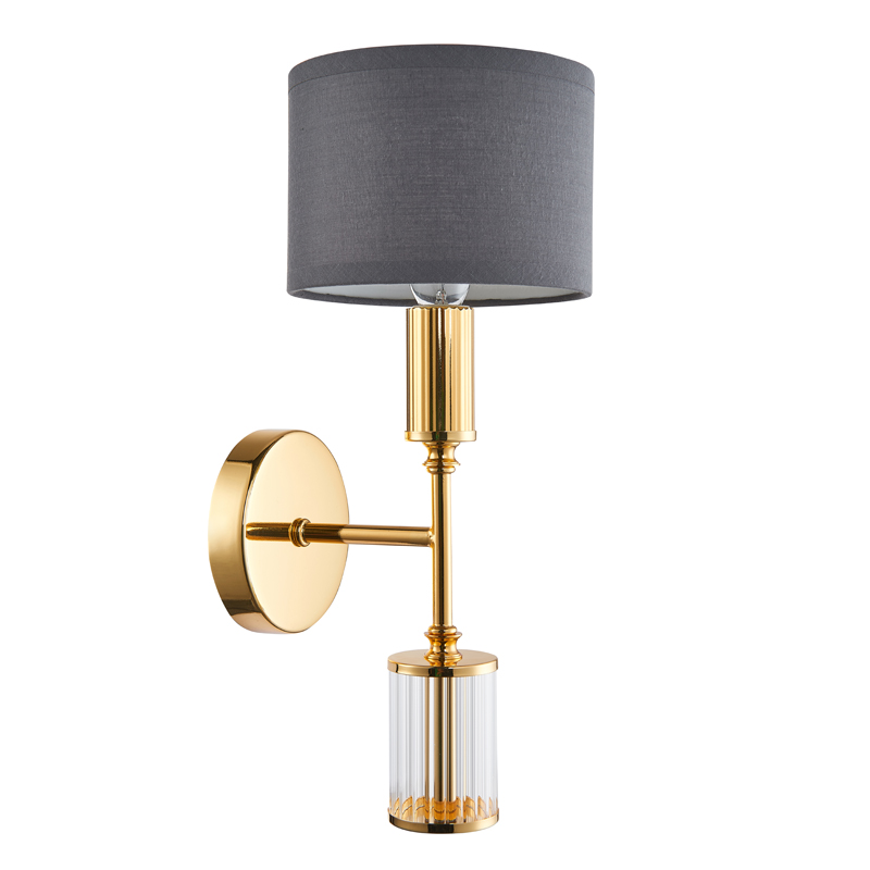 Бра Laurent Sconce grey Глянцевое золото Серый Прозрачный Бра Laurent Sconce grey Глянцевое золото Серый Прозрачный в Волгограде | Loft Concept