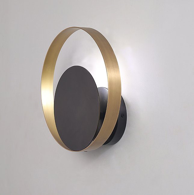 Бра VeniceM CIRCLE WALL LAMP Латунь Черный в Волгограде | Loft Concept 