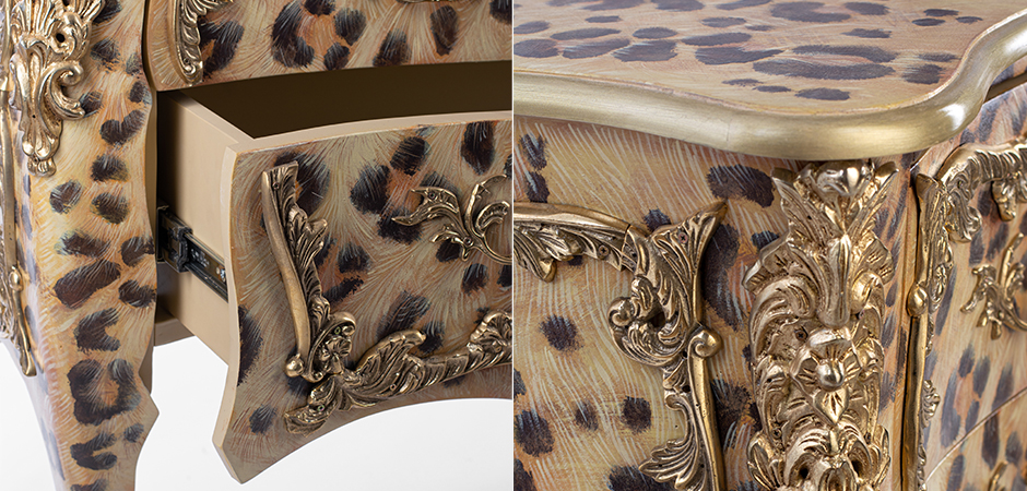 Комод стиль рококо Ref 573 Commode L. XV Leopard Комод стиль рококо Ref 573 Commode L. XV Leopard - Loft-Concept в Волгограде