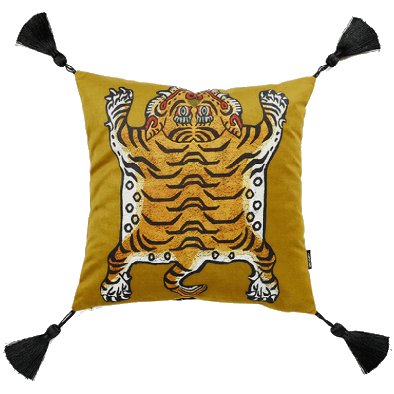 Бежевая Подушка Тибетский Тигр TIBETAN TIGER Бежевый Бежевая Подушка Тибетский Тигр TIBETAN TIGER Бежевый в Волгограде | Loft Concept