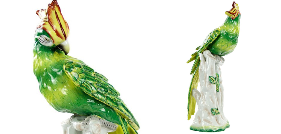 Статуэтка Porcelain Green Parrot Статуэтка Porcelain Green Parrot - Loft-Concept в Волгограде