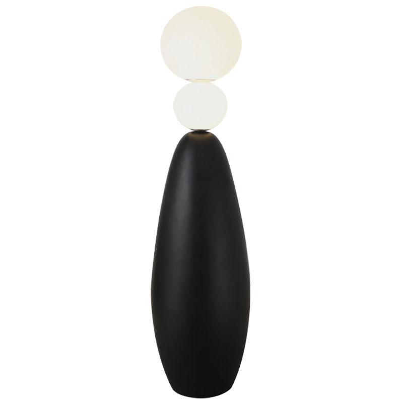 Торшер Two Round Shapes Floor Lamp Черно-белый Торшер Two Round Shapes Floor Lamp Черно-белый в Волгограде | Loft Concept