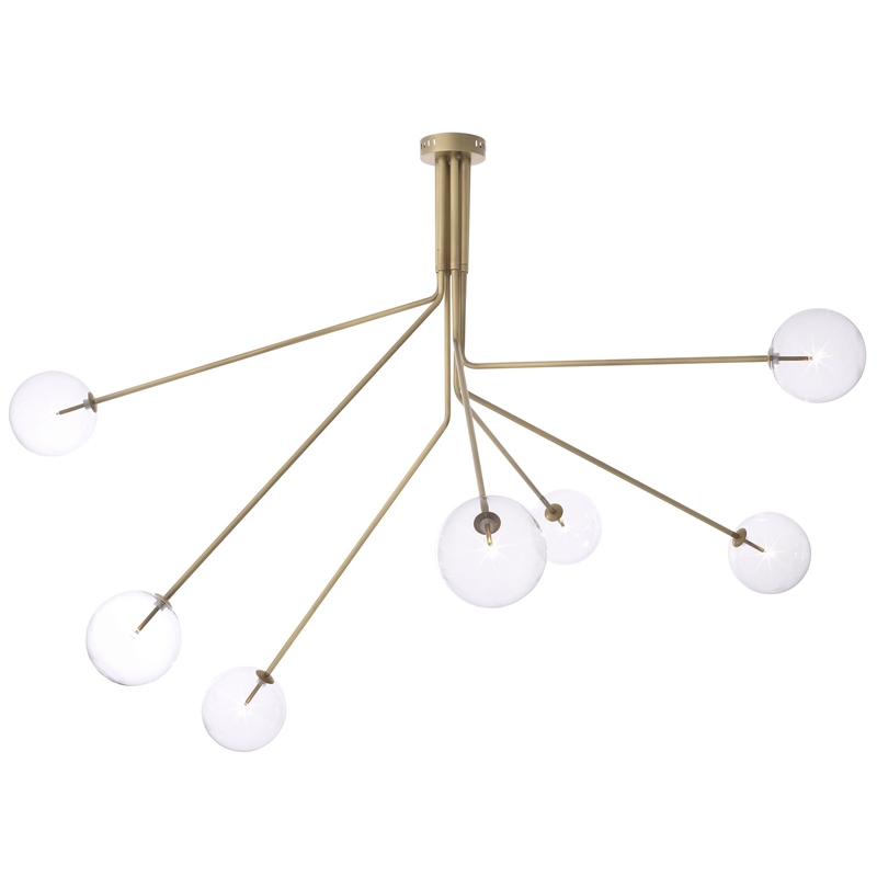 Люстра Eichholtz Chandelier Topaz Brass Латунь Прозрачный Люстра Eichholtz Chandelier Topaz Brass Латунь Прозрачный в Волгограде | Loft Concept