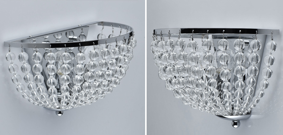 Бра Virginia Clear Beads Wall Lamp chrome Бра Virginia Clear Beads Wall Lamp chrome - Loft-Concept в Волгограде