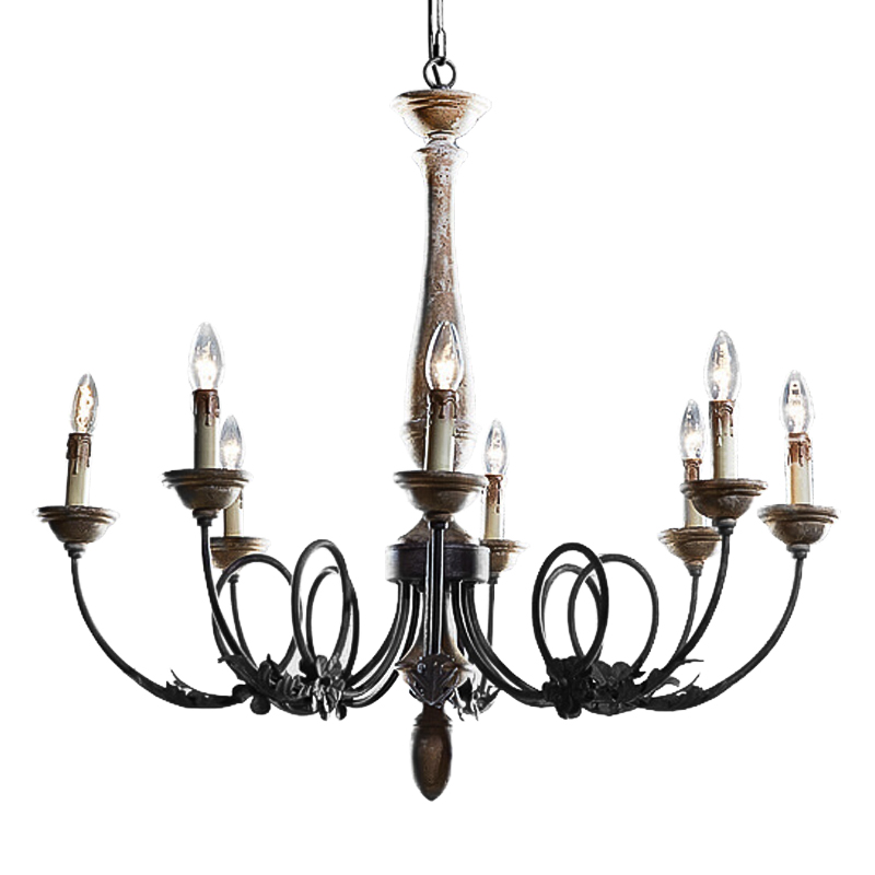 Люстра Gaudin Chandeliers Винтажный черный Бежево-серый Люстра Gaudin Chandeliers Винтажный черный Бежево-серый в Волгограде | Loft Concept