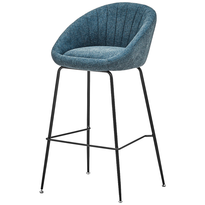 Барный стул Alberto Bar Stool Blue Черный Голубой пастельный в Волгограде | Loft Concept 