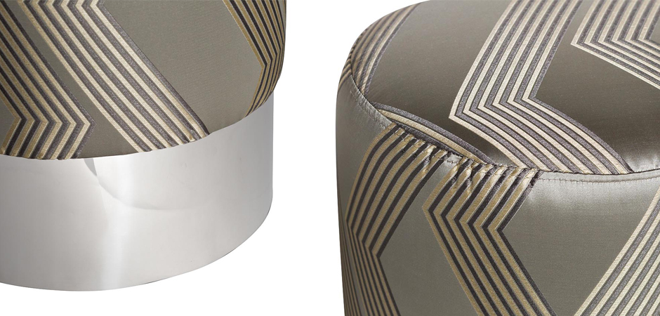 Пуф Silver Chevron Puff Пуф Silver Chevron Puff - Loft-Concept в Волгограде
