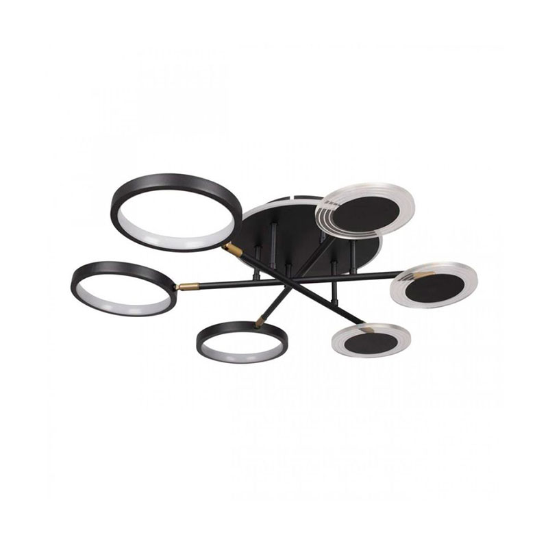 Люстра светодиодная BENDIK LIGHTING Black 6 плафонов Черный Прозрачный Люстра светодиодная BENDIK LIGHTING Black 6 плафонов Черный Прозрачный в Волгограде | Loft Concept