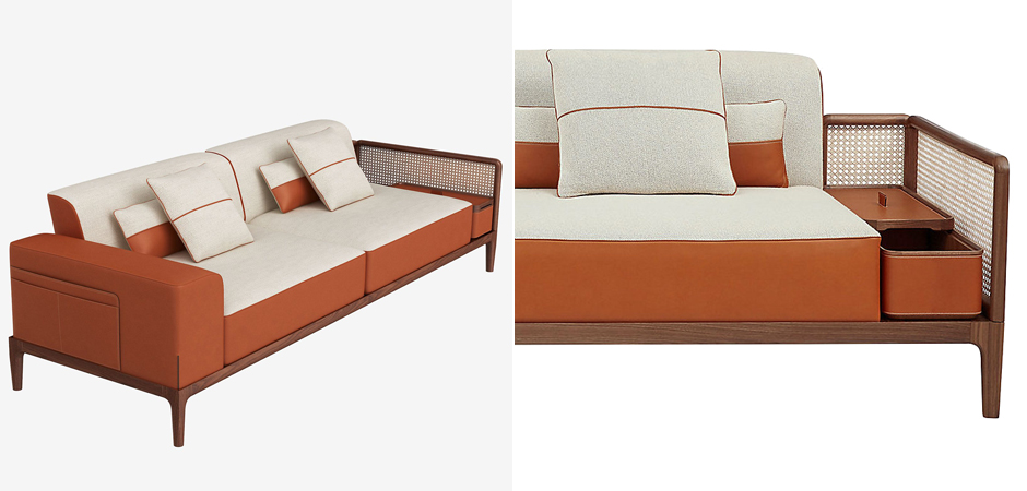 Диван Rattan Armrest Sofa Terracotta Диван Rattan Armrest Sofa Terracotta - Loft-Concept в Волгограде