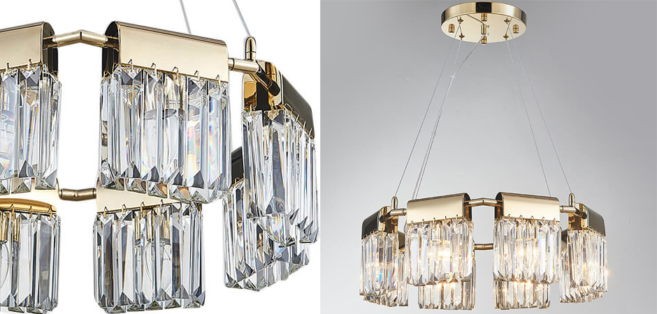 Люстра Crystal Pendants gold 8 Люстра Crystal Pendants gold 8 - Loft-Concept в Волгограде