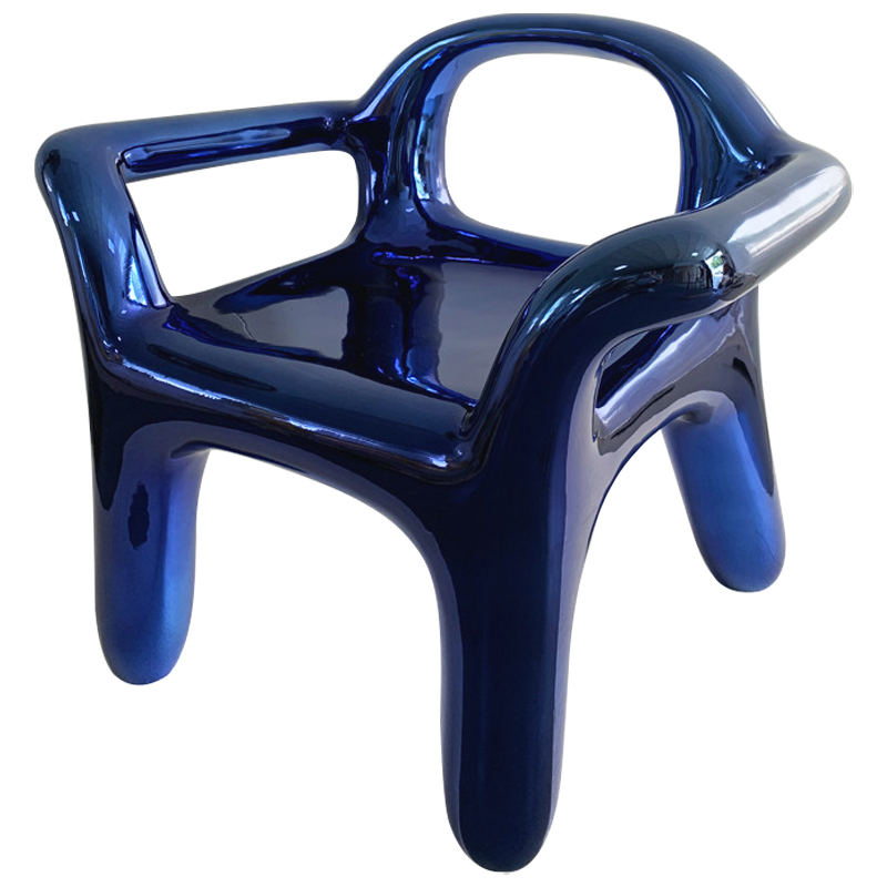 Кресло Deep Blue Metallica Shine Armchair Синий в Волгограде | Loft Concept 