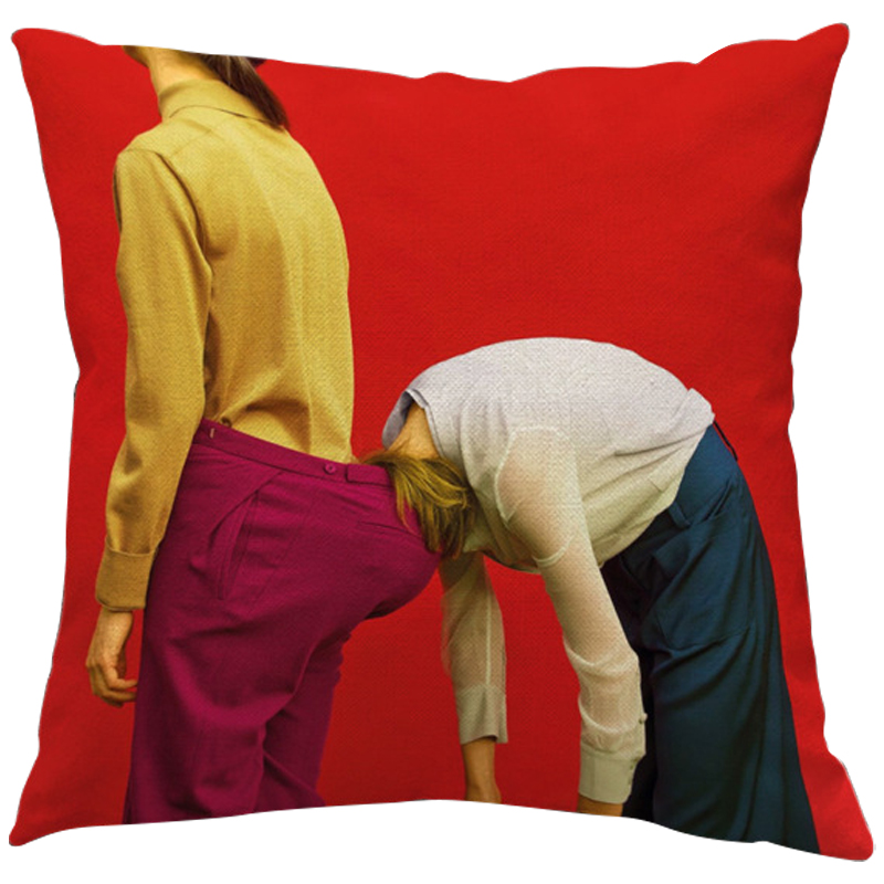 Декоративная подушка Seletti Cushion Two Girls Красный Желтый Бургундский красный Мульти Декоративная подушка Seletti Cushion Two Girls Красный Желтый Бургундский красный Мульти в Волгограде | Loft Concept