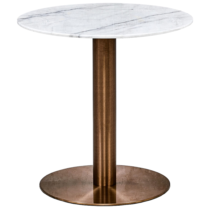 Обеденный стол Modesto Dinner Table Copper Белый Медь Обеденный стол Modesto Dinner Table Copper Белый Медь в Волгограде | Loft Concept