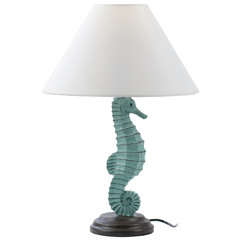 Настольная лампа Sea Horse Table Lamp Голубой пастельный Белый Настольная лампа Sea Horse Table Lamp Голубой пастельный Белый в Волгограде | Loft Concept