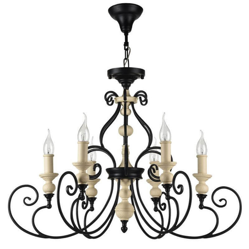 Люстра Mocenigo Chandelier Черный Бежевый Люстра Mocenigo Chandelier Черный Бежевый в Волгограде | Loft Concept