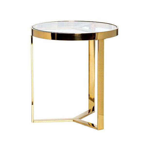 Приставной стол Neoclassic Tee Gold Золотой Прозрачное Стекло Приставной стол Neoclassic Tee Gold Золотой Прозрачное Стекло в Волгограде | Loft Concept