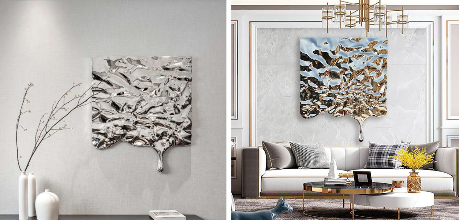 Арт-объект РТУТЬ Abstract Metal Mercury Wave - фото