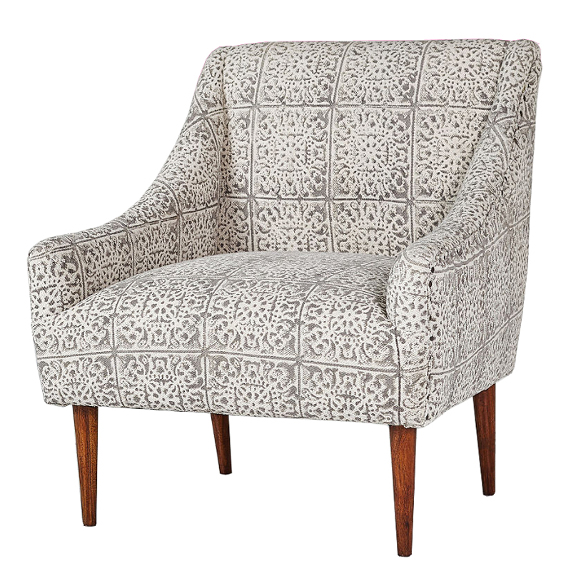 Gray Ornament Armchair Кресло серый орнамент ivory ( слоновая кость ) Серый Gray Ornament Armchair Кресло серый орнамент ivory ( слоновая кость ) Серый в Волгограде | Loft Concept