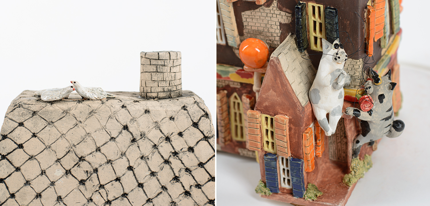 Ночник Домик Two Cats brown - фото