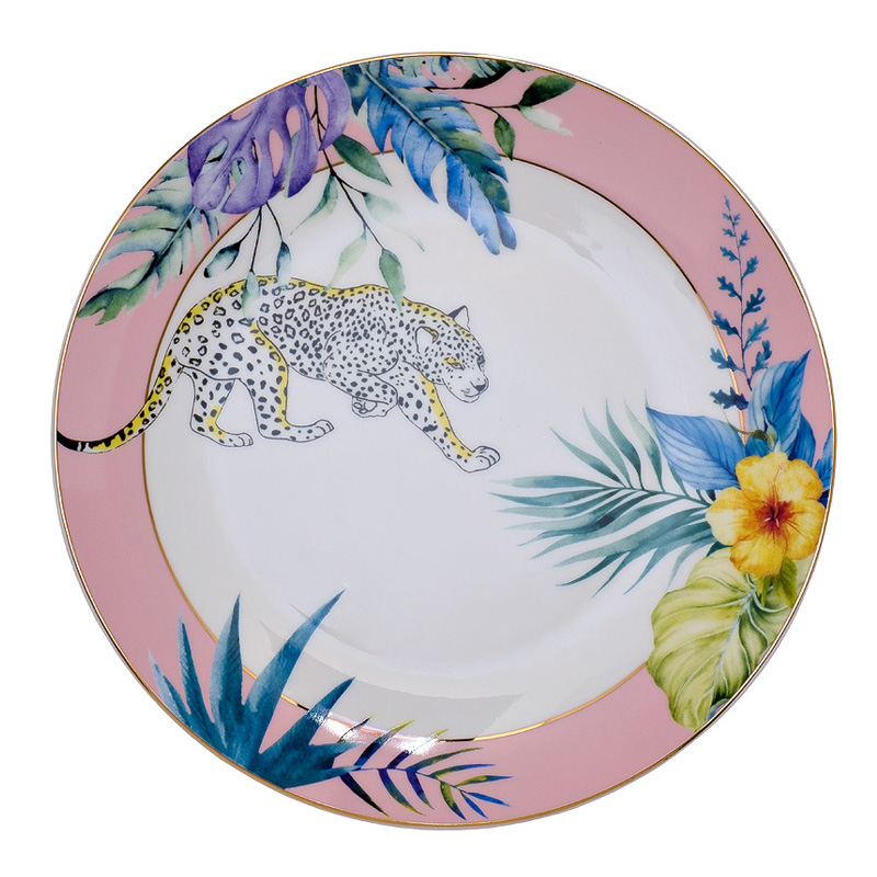 Тарелка NATURE Guepard pink Мульти Тарелка NATURE Guepard pink Мульти в Волгограде | Loft Concept