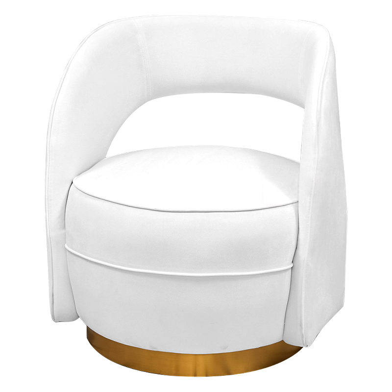 Кресло Arlo Armchair Белый Золотой Кресло Arlo Armchair Белый Золотой в Волгограде | Loft Concept