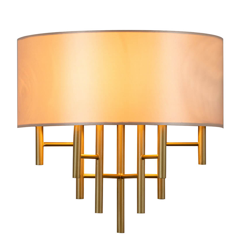 Бра Oswell Lampshade Wall Lamp Латунь Бежевый Бра Oswell Lampshade Wall Lamp Латунь Бежевый в Волгограде | Loft Concept