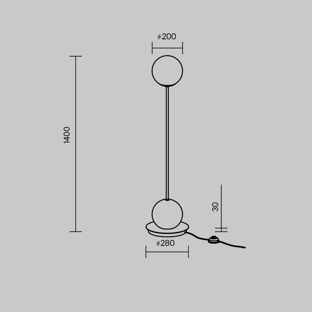 Напольный торшер светодионый Twins 3000К 20Вт в Волгограде