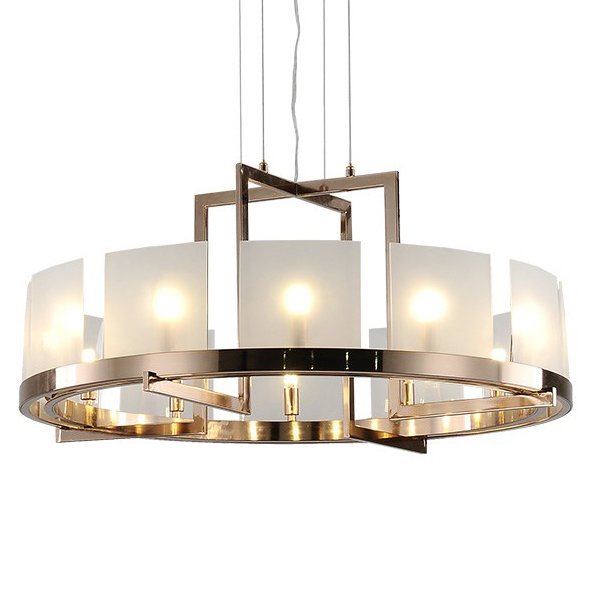 Люстра Powell and bonnell Halo Chandelier Белый Розовое золото Люстра Powell and bonnell Halo Chandelier Белый Розовое золото в Волгограде | Loft Concept