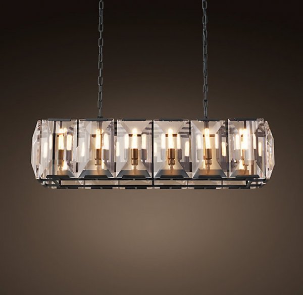 Люстра RH Harlow Crystal Square Chandelier 10 Черный Люстра RH Harlow Crystal Square Chandelier 10 Черный в Волгограде | Loft Concept