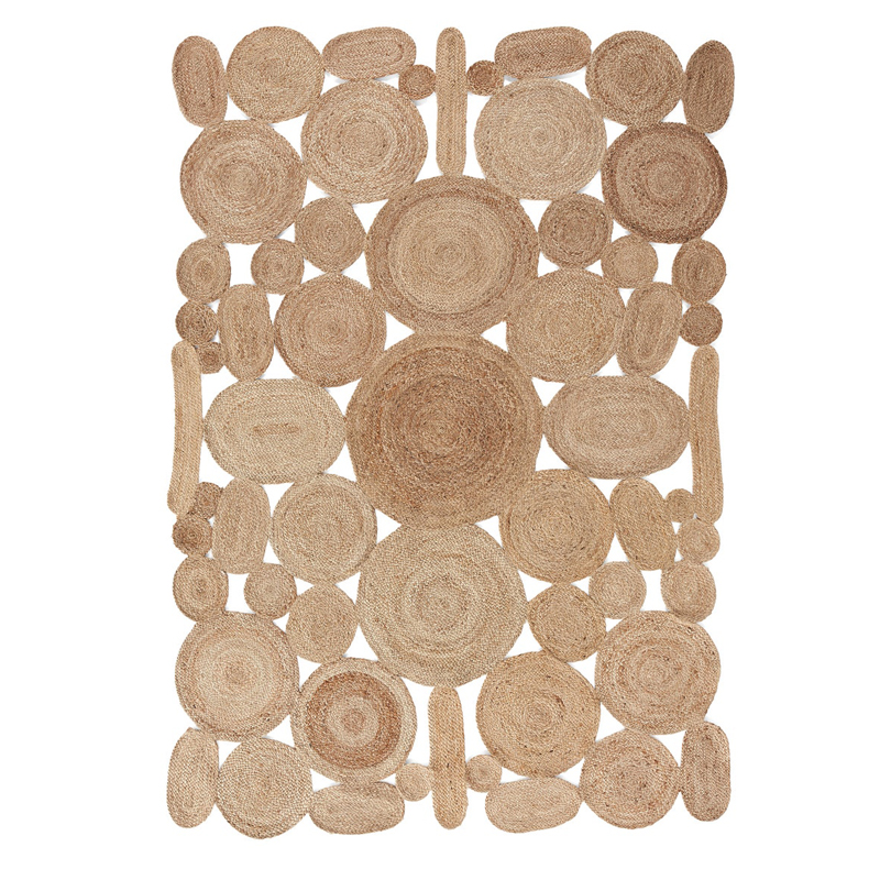 Ковер Carpet Jute Circles 100% джут Бежевый Ковер Carpet Jute Circles 100% джут Бежевый в Волгограде | Loft Concept