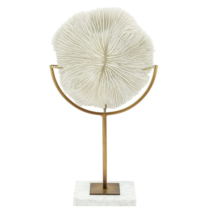 Аксессуар CORAL DISK+STAND Белый Винтажное Светлое Золото Аксессуар CORAL DISK+STAND Белый Винтажное Светлое Золото в Волгограде | Loft Concept