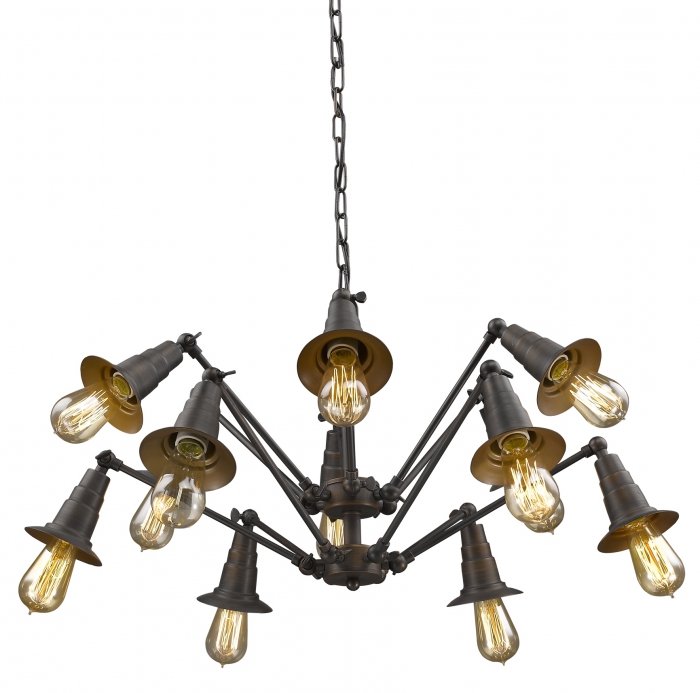 Люстра Loft Spider Chandelier 12 Коричневый винтаж Люстра Loft Spider Chandelier 12 Коричневый винтаж в Волгограде | Loft Concept