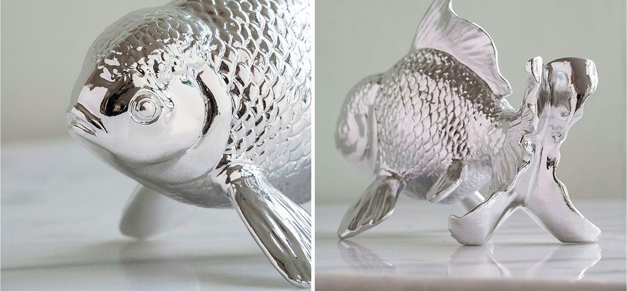 Статуэтка серебряная рыбка Fish - фото №1
