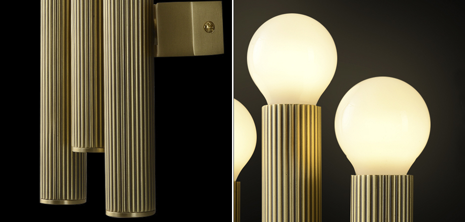 Бра Corrugated Brass Wall Lamp Бра Corrugated Brass Wall Lamp - Loft-Concept в Волгограде