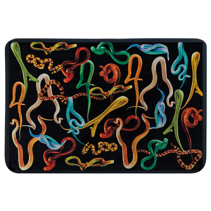 Ковер Seletti Rectangular Rug Snakes Small Черный Мульти Ковер Seletti Rectangular Rug Snakes Small Черный Мульти в Волгограде | Loft Concept