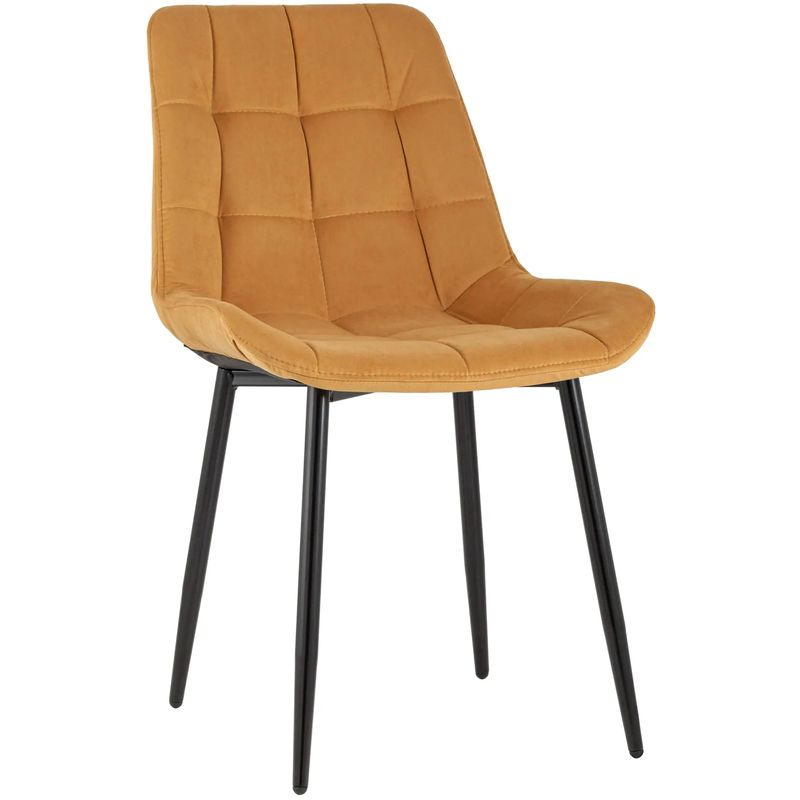 Стул NANCY Chair Оранжевый Велюр Черные Ножки Оранжевый Черный Стул NANCY Chair Оранжевый Велюр Черные Ножки Оранжевый Черный в Волгограде | Loft Concept