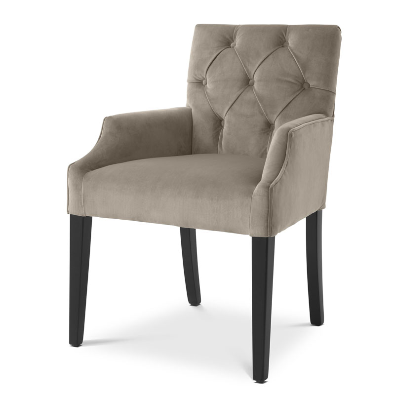 Стул Eichholtz DINING CHAIR ATENA WITH ARM Серый Стул Eichholtz DINING CHAIR ATENA WITH ARM Серый в Волгограде | Loft Concept