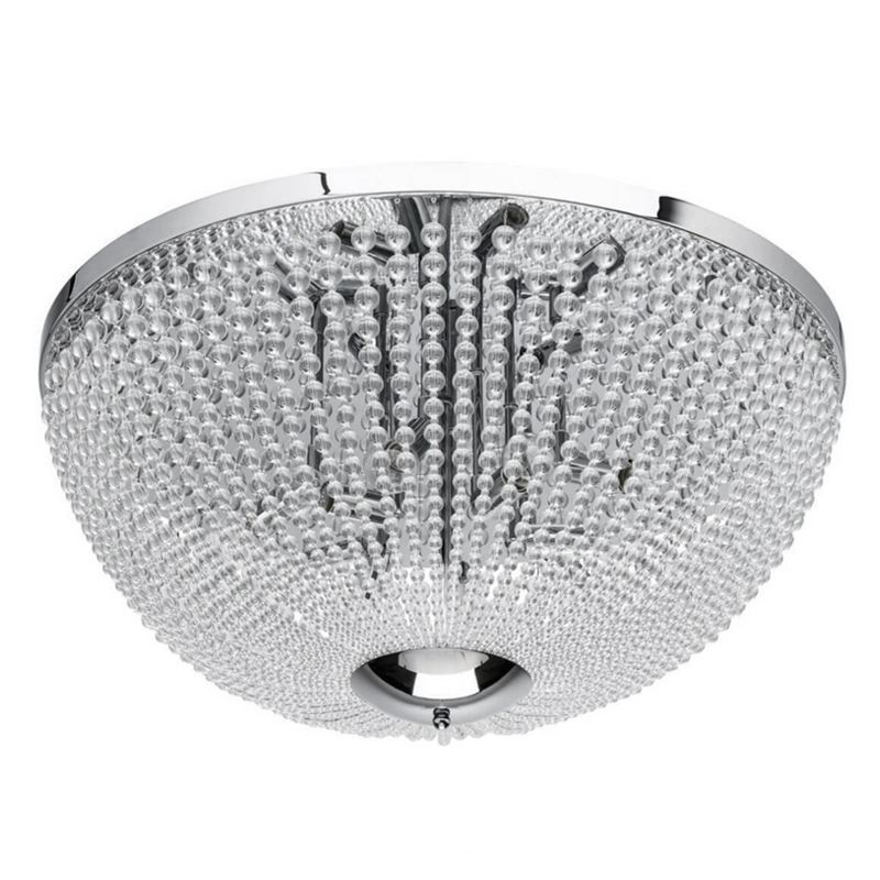 Потолочный светильник Virginia Clear Beads ceiling Chrome L Хром Прозрачное Стекло Потолочный светильник Virginia Clear Beads ceiling Chrome L Хром Прозрачное Стекло в Волгограде | Loft Concept