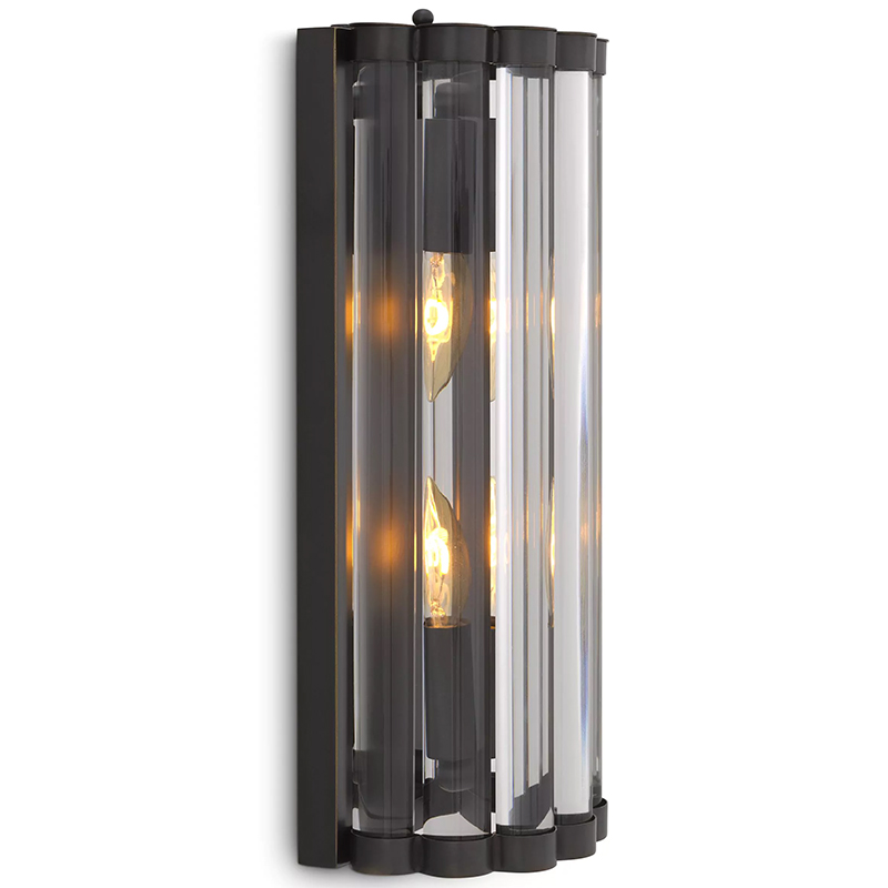 Бра Eichholtz Wall Lamp Amalfi S Bronze Темная бронза Прозрачное Стекло в Волгограде | Loft Concept 