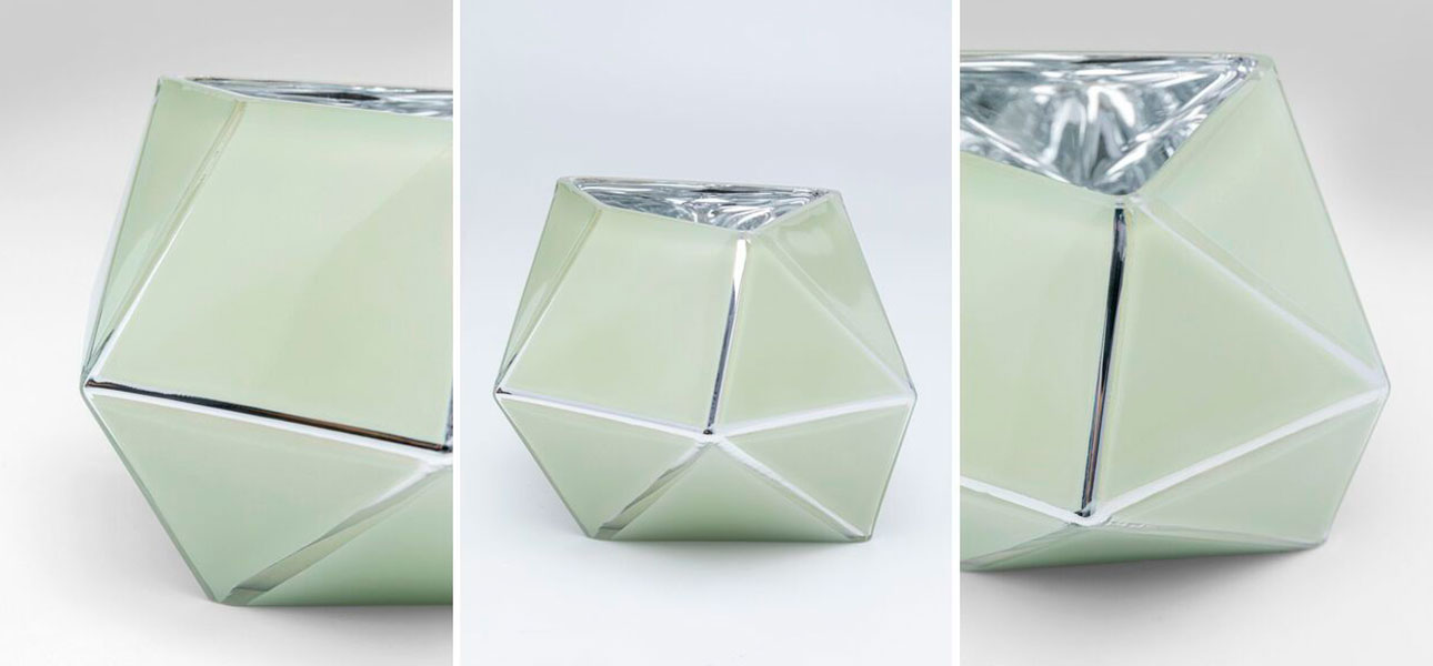 Ваза серая Geometric projection - фото