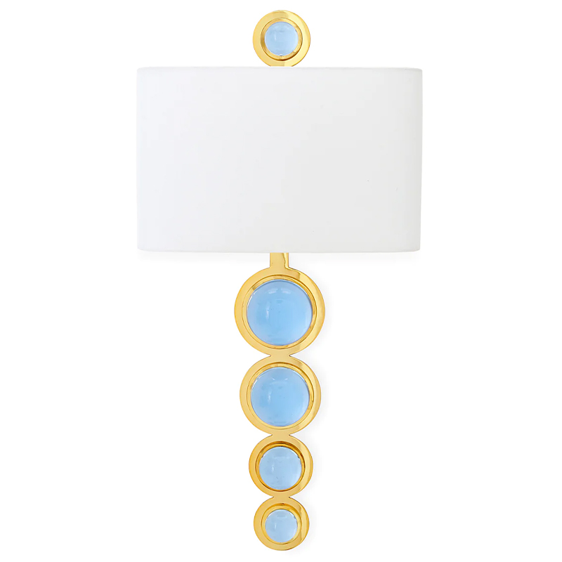 Бра GLOBO SCONCE Jonathan Adler Белый Голубой Золотой Бра GLOBO SCONCE Jonathan Adler Белый Голубой Золотой в Волгограде | Loft Concept