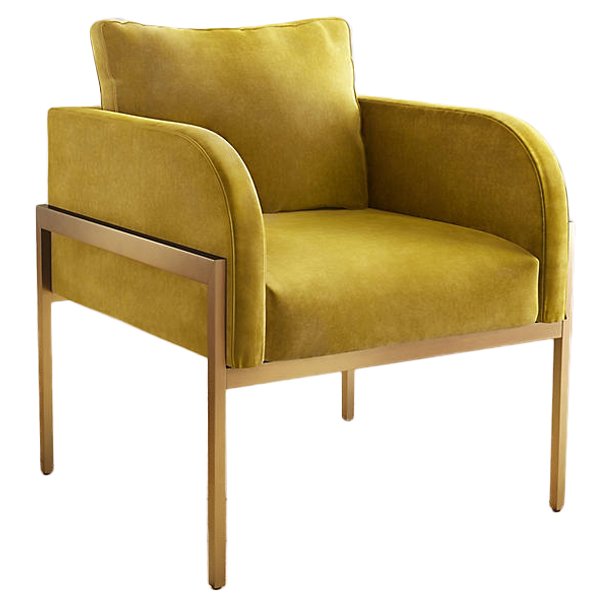 Кресло Velvet Ardmore Chair Золотой Голубой Кресло Velvet Ardmore Chair Золотой Голубой в Волгограде | Loft Concept
