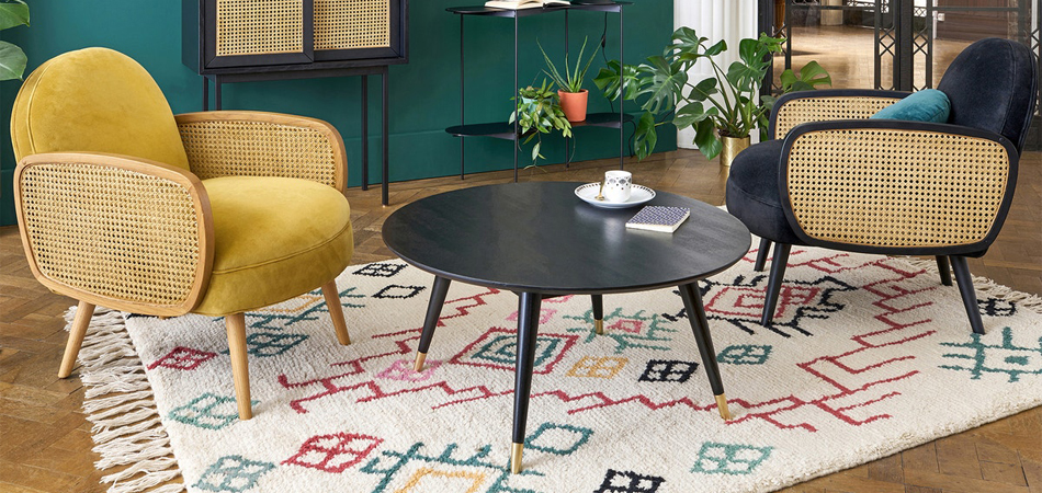 Круглый черный кофейный столик Круглый черный кофейный столик - Loft-Concept в Волгограде
