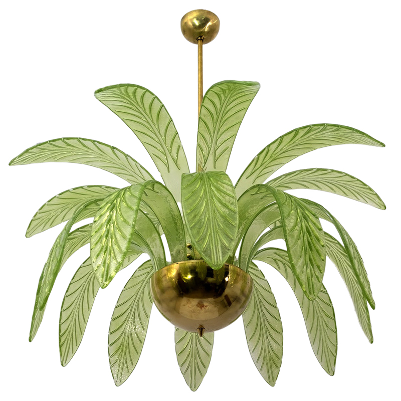 Люстра Дизайнерская Листья Пальмы Modern Chandelier with Palm Leaves Золотой Зеленый Люстра Дизайнерская Листья Пальмы Modern Chandelier with Palm Leaves Золотой Зеленый в Волгограде | Loft Concept