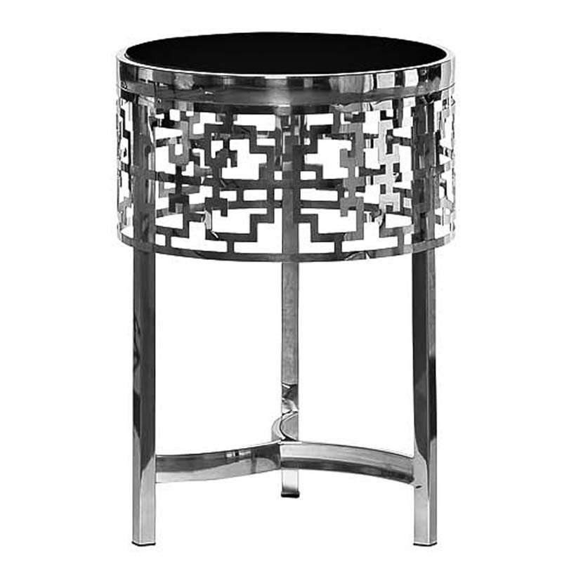 Приставной стол Yen Geometry Side Table silver 50 Серебряный Приставной стол Yen Geometry Side Table silver 50 Серебряный в Волгограде | Loft Concept