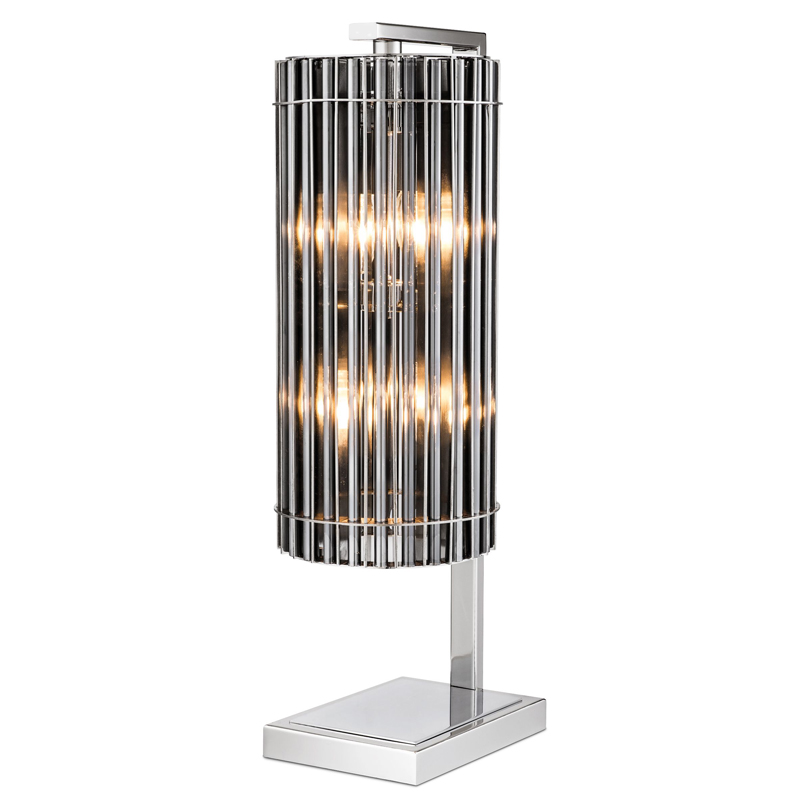 Настольная лампа Eichholtz Table Lamp Pimlico Nickel Никель Стекло Смок Настольная лампа Eichholtz Table Lamp Pimlico Nickel Никель Стекло Смок в Волгограде | Loft Concept
