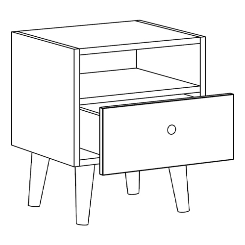 Прикроватная тумба с изображением на ящике Elise Nightstand Прикроватная тумба с изображением на ящике Elise Nightstand в Волгограде
